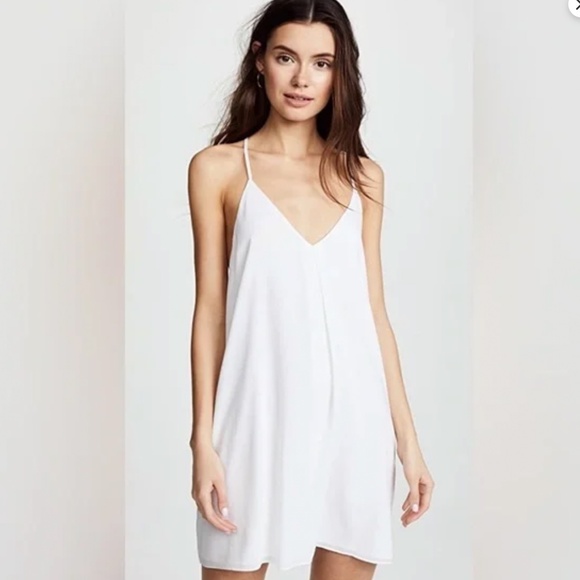 alice + olivia Fierra Y Back Tank Dress (SD2) White Size M - Picture 1 of 5